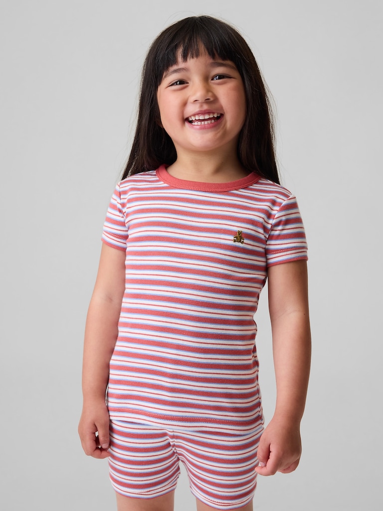 Baby & Toddler Organic Brushed Cotton Stripe PJ Short Set