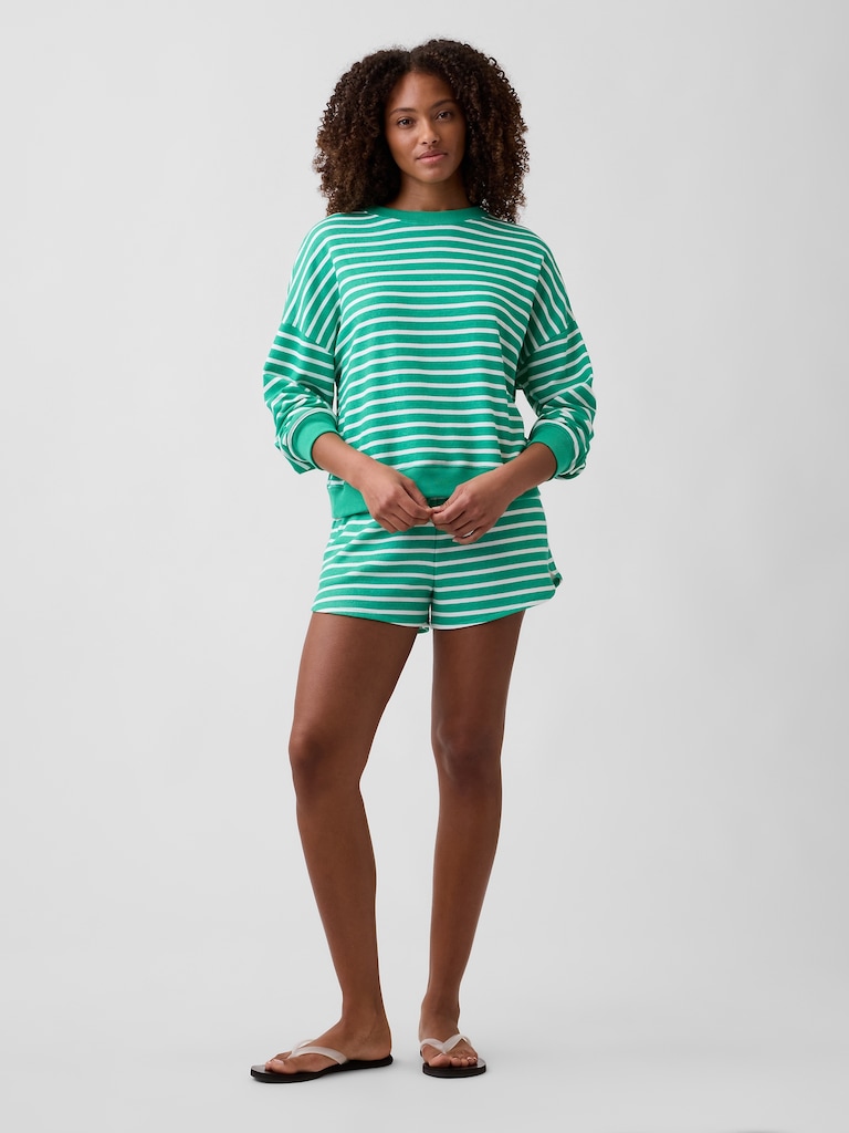 Oversized Wedge French Terry Sweatshirt