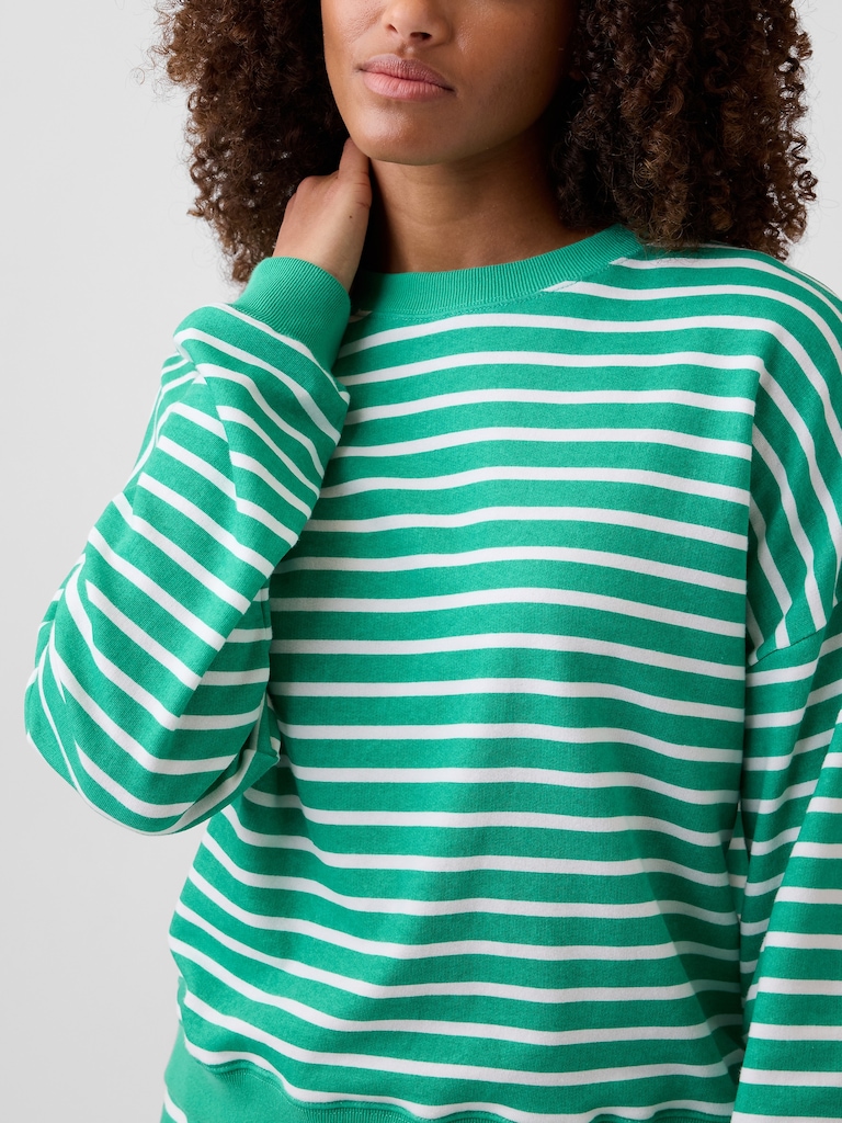 Oversized Wedge French Terry Sweatshirt