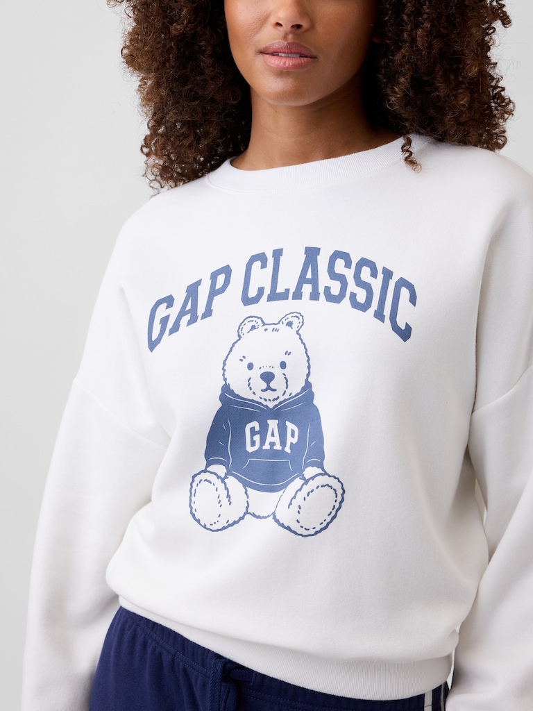 Oversized Gap Graphic Wedge Crewneck Sweatshirt