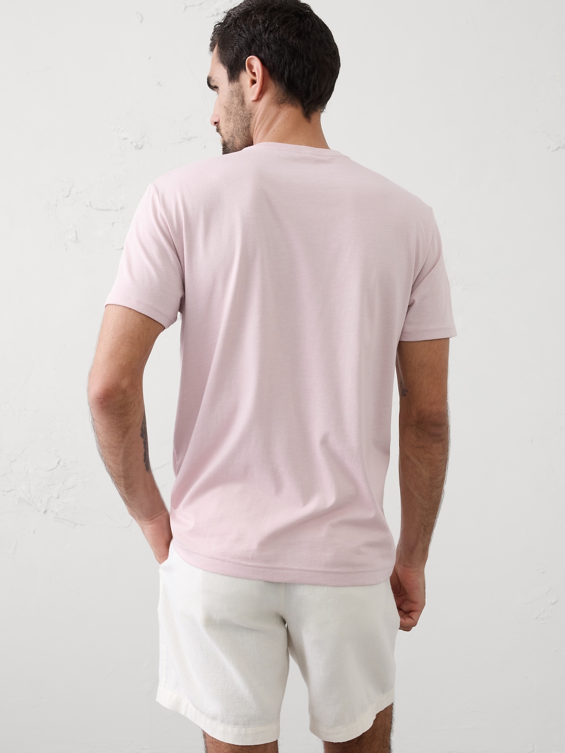Standard-Fit Premium Wash V-Neck Shirt