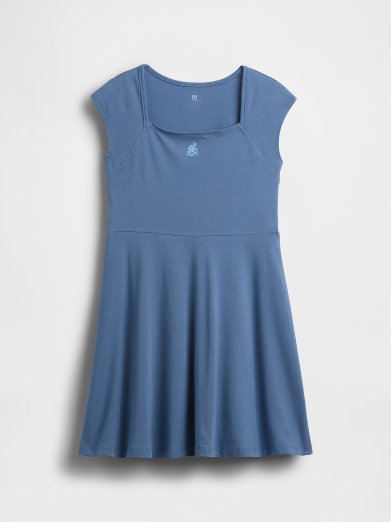 Kids Jersey Square-Neck Dress