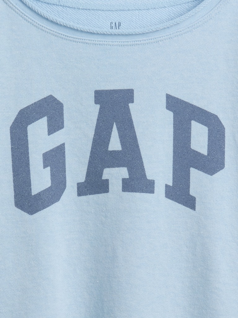 Kids French Terry Wide-Neck Logo Sweatshirt