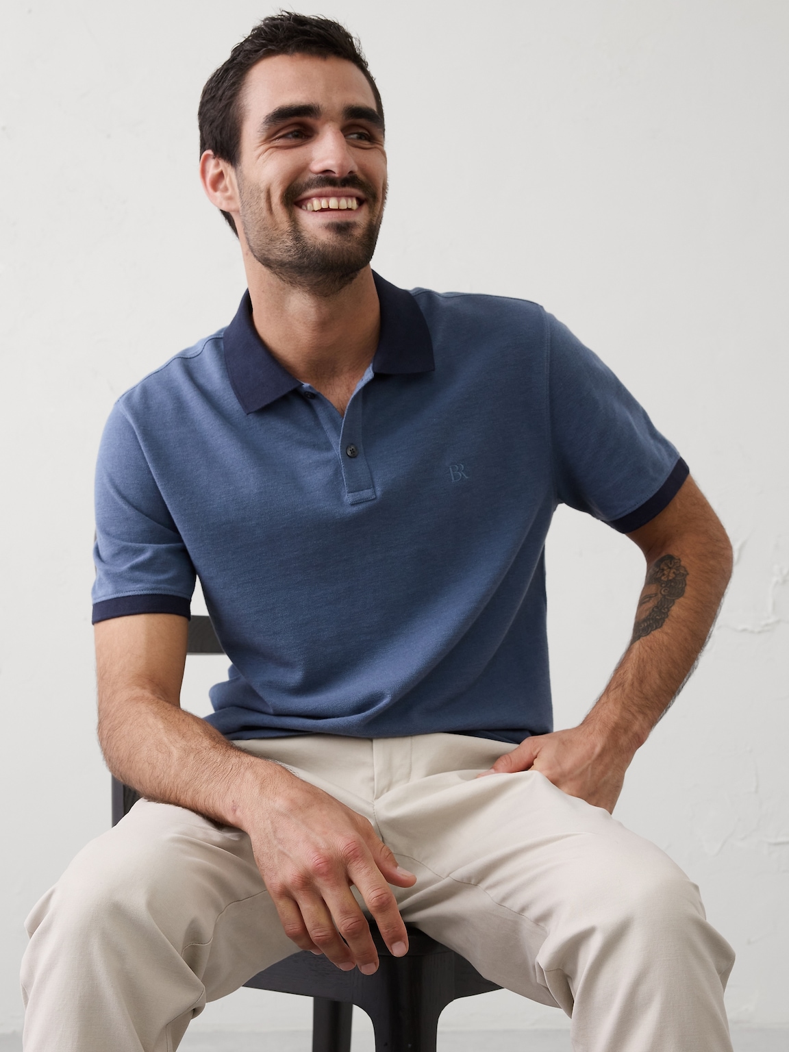Standard-Fit Monogram Pique Polo