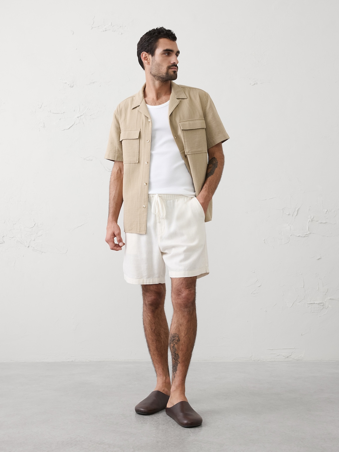 Standard-Fit Double Weave Resort Shirt
