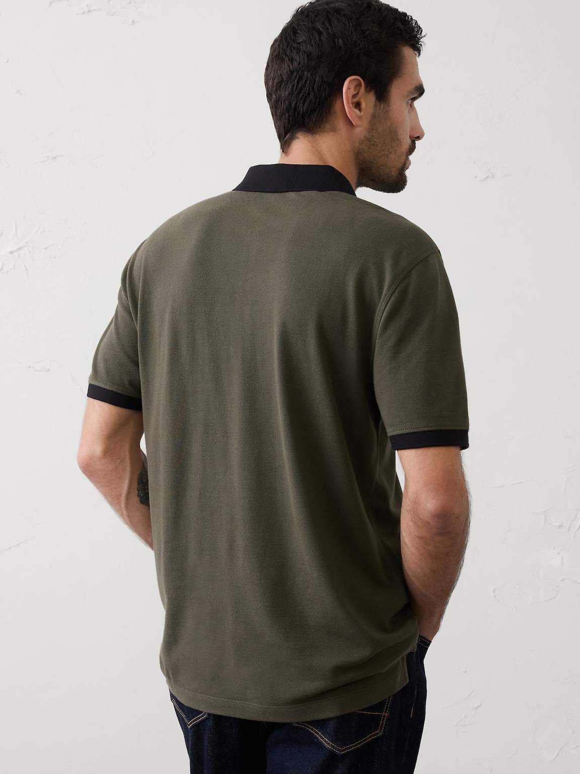 Standard-Fit Monogram Pique Polo