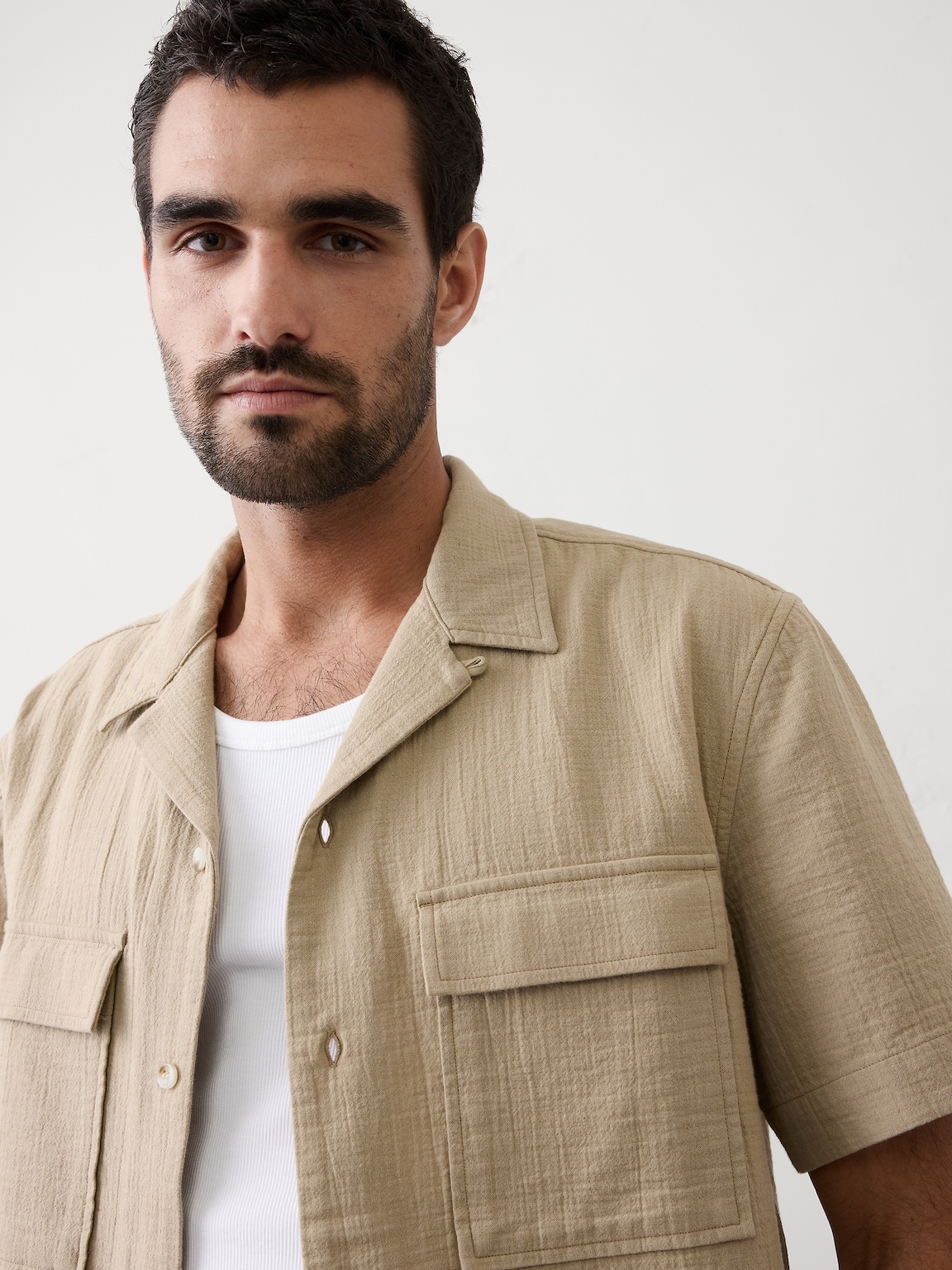 Standard-Fit Double Weave Resort Shirt