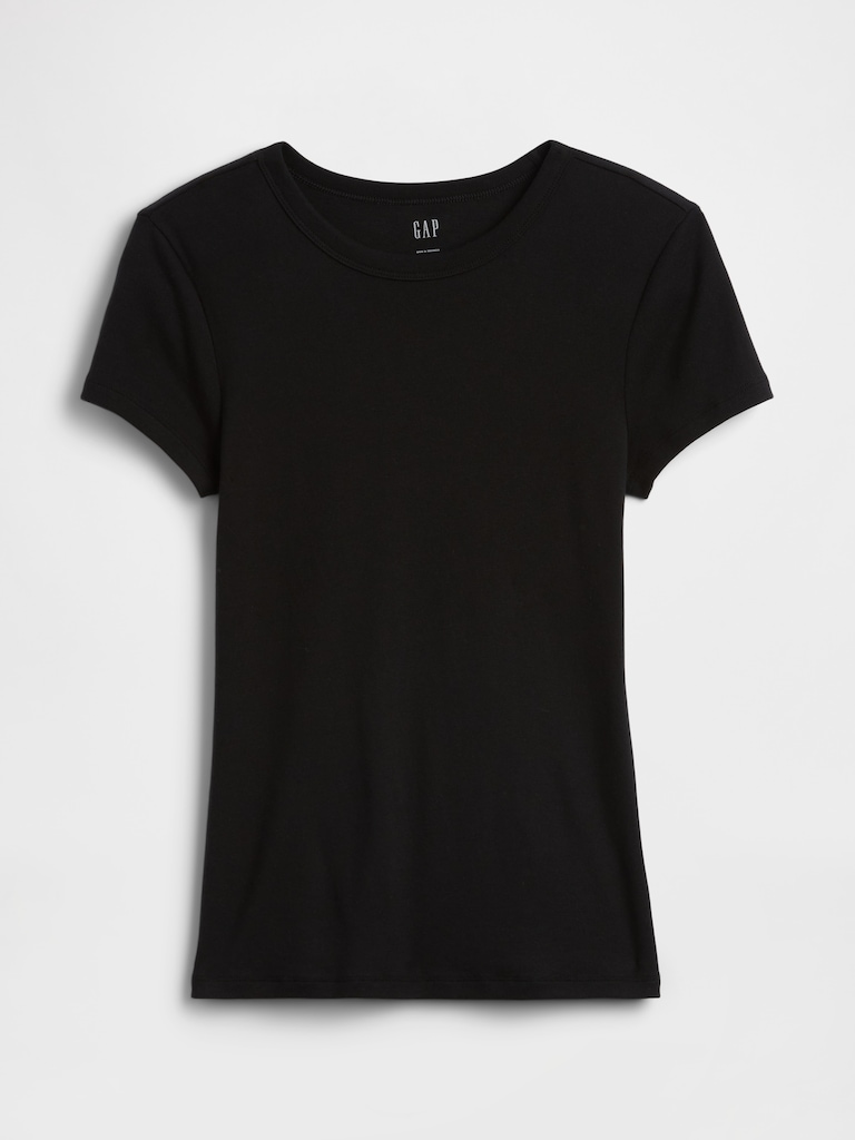 Modern Ribbed Crewneck T-Shirt