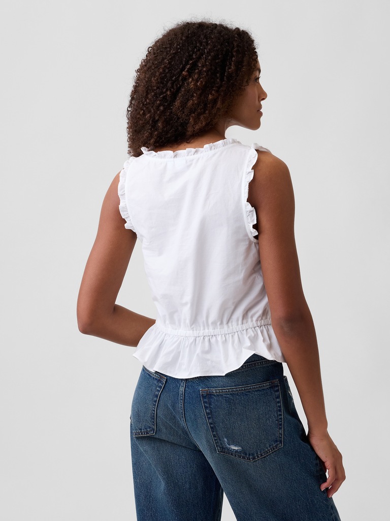 Smocked Sleeveless Top