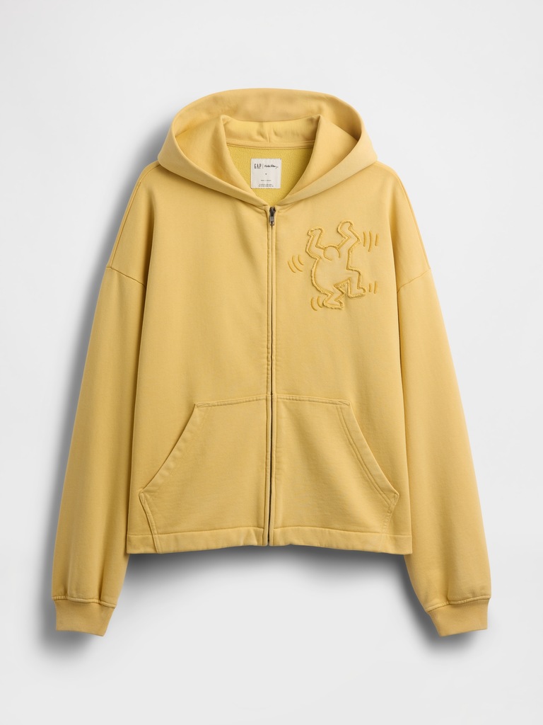 Keith Haring Heavyweight Crop Zip Hoodie