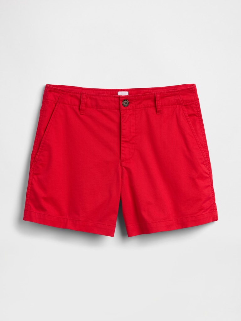 5" Mid Rise Downtown Khaki Shorts