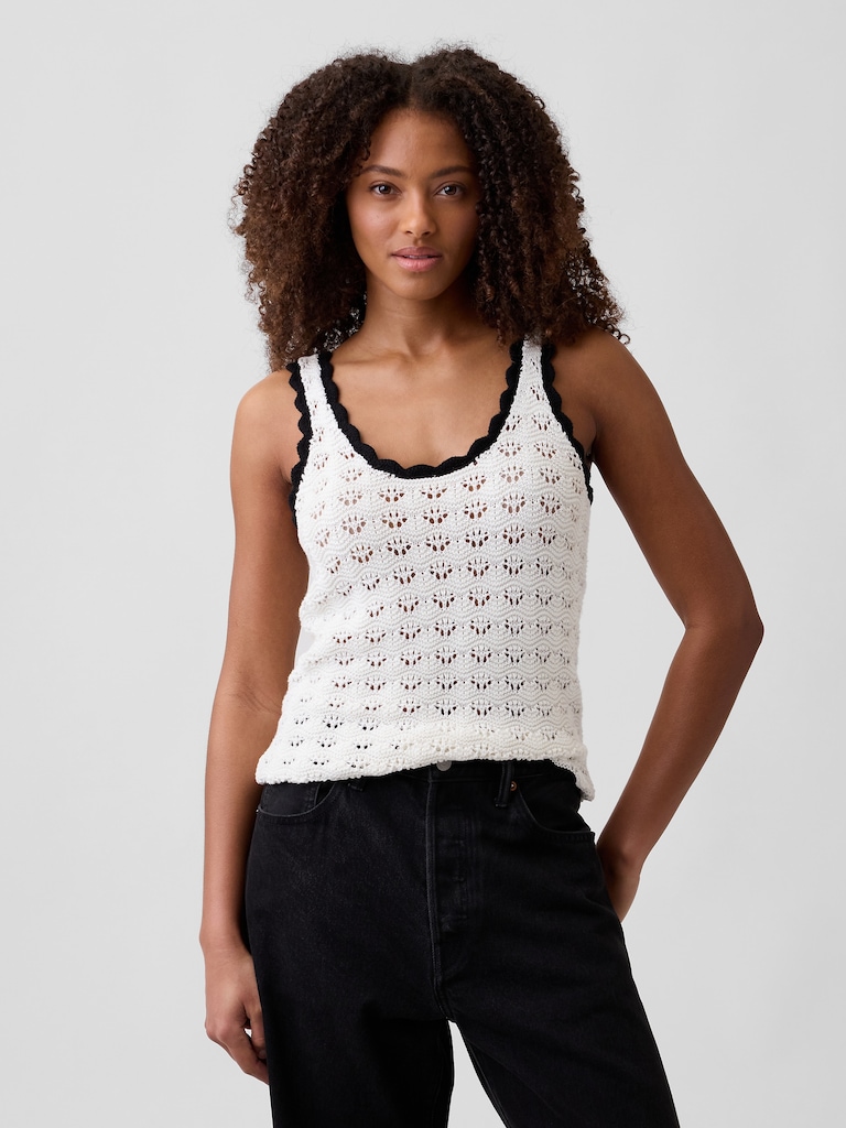 Crochet Scoopneck Tank Top