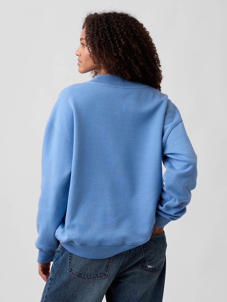 Oversized Gap Logo Mockneck Tunic Sweatshirt