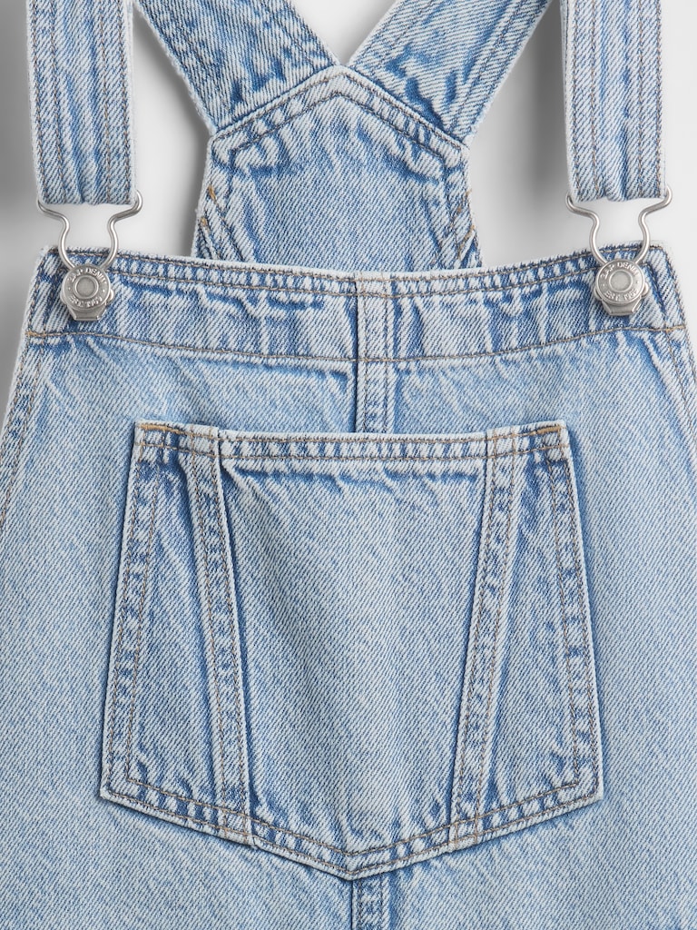 Kids Denim Loose Shortalls