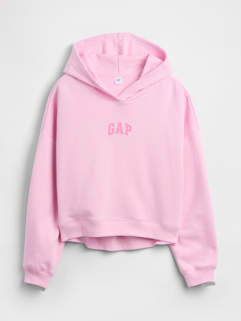 Relaxed Gap Mini-Logo Cropped Hoodie