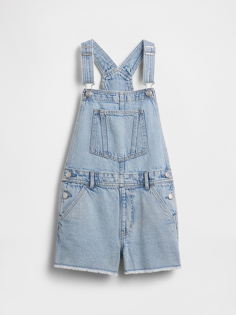 Kids Denim Loose Shortalls