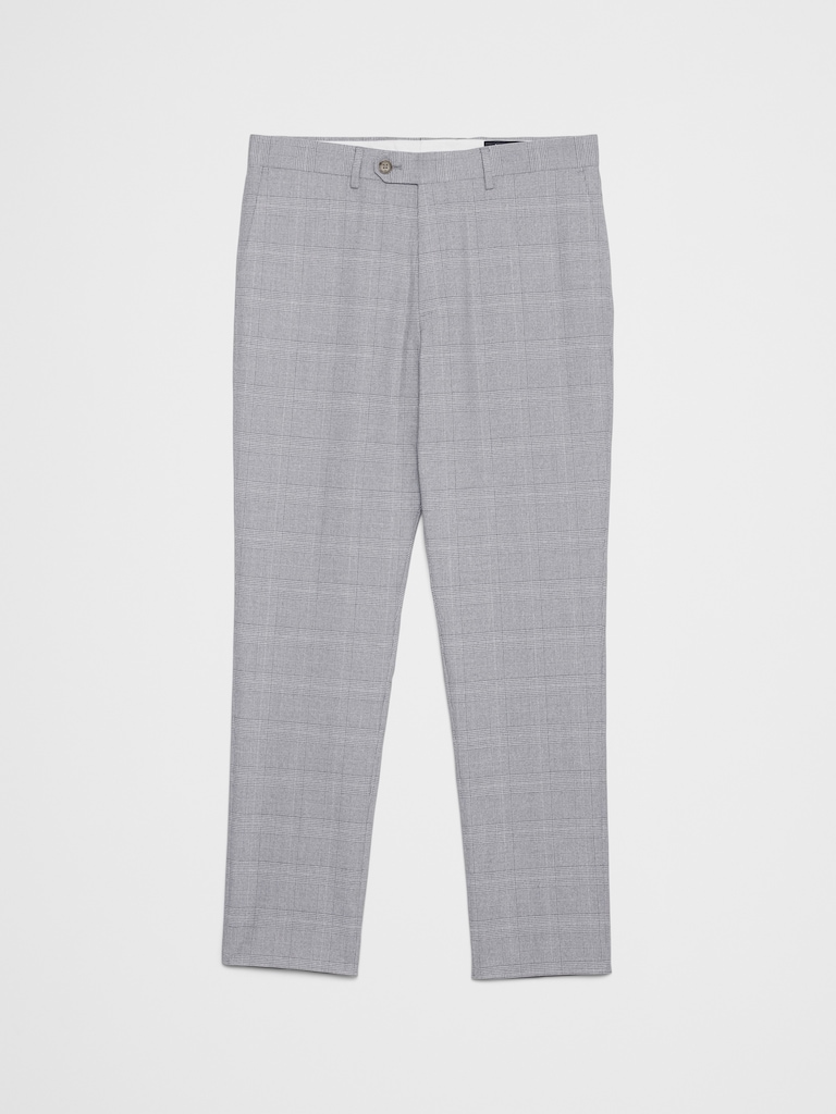 Tailored-Fit Glen Plaid Suit Trouser
