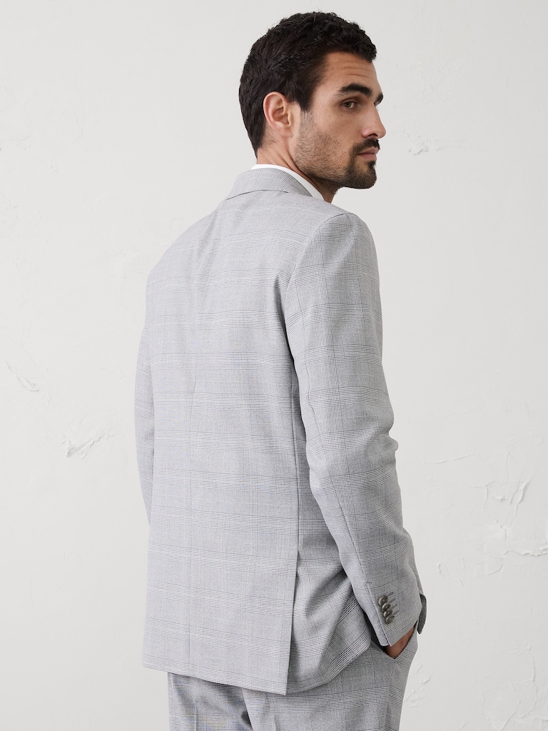 Tailored-Fit Glen Plaid Suit Jacket