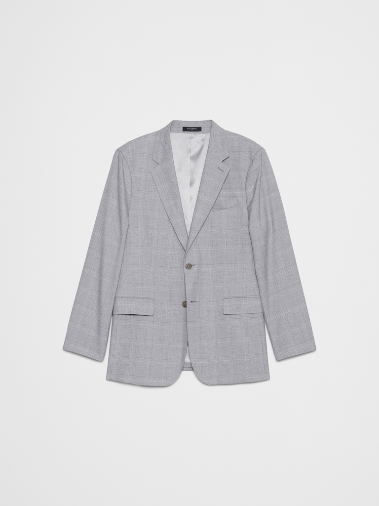 Tailored-Fit Glen Plaid Suit Jacket