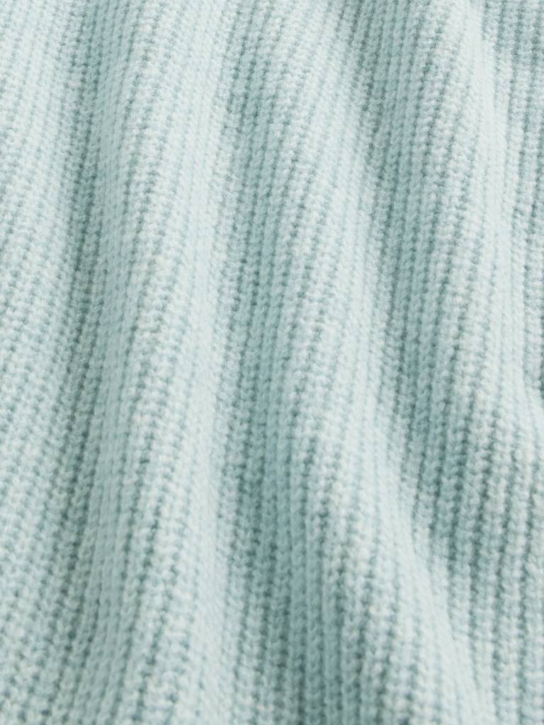 CashSoft Shaker-Stitch Boyfriend Sweater