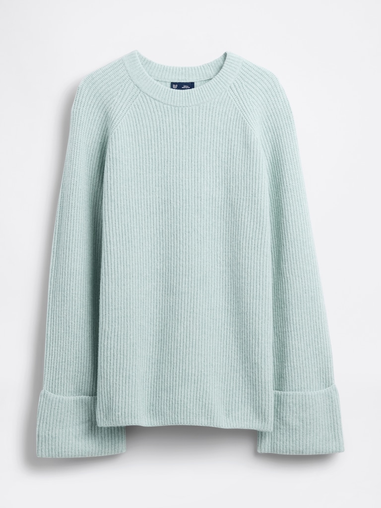 CashSoft Shaker-Stitch Boyfriend Sweater