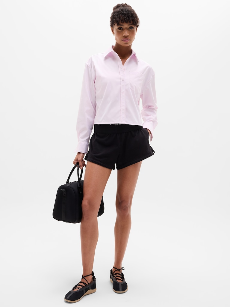 Midday Cropped Poplin Shirt