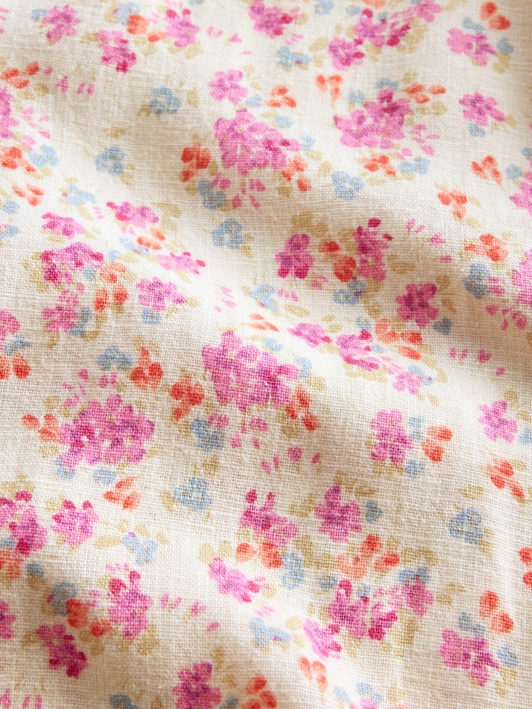 Kids Relaxed Pull-On Wide-Leg Linen-Blend Pants