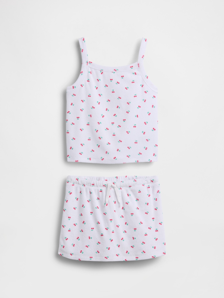 Kids Towel Terry Skort Outfit Set