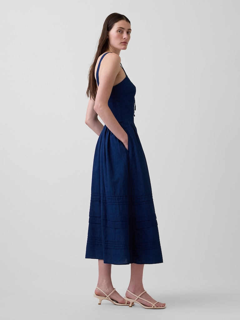 Lace-Up Corset Maxi Dress