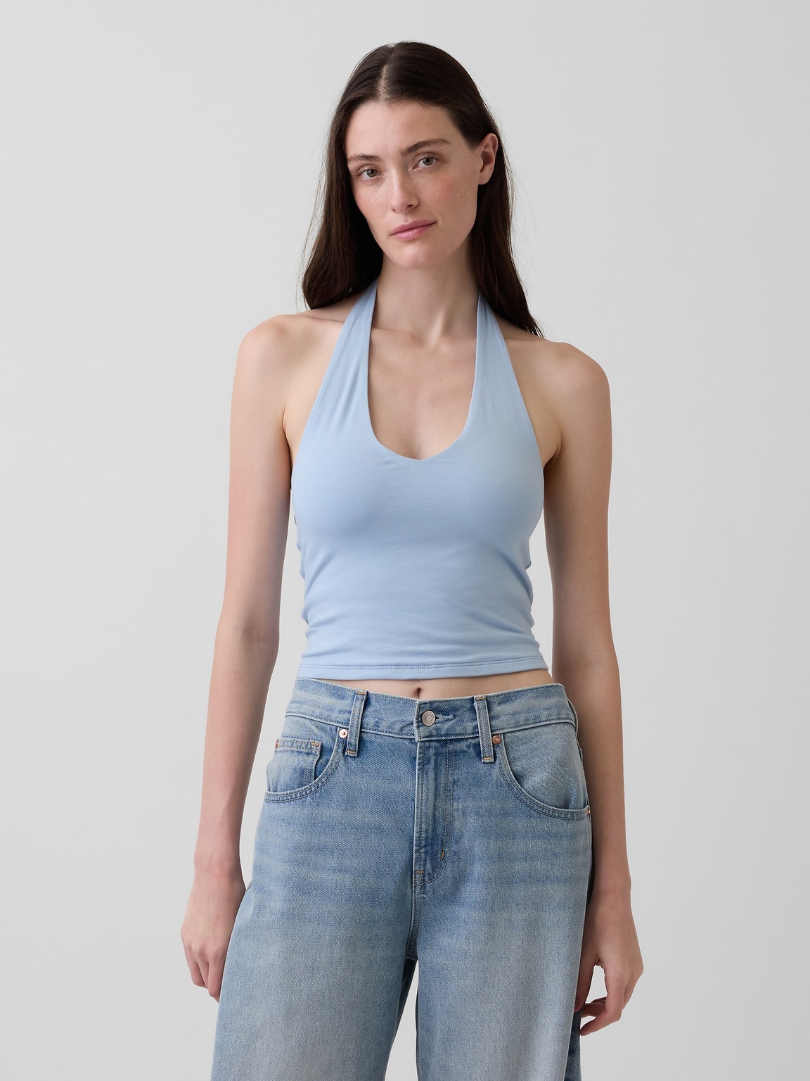 CloseKnit Halter Crop Top