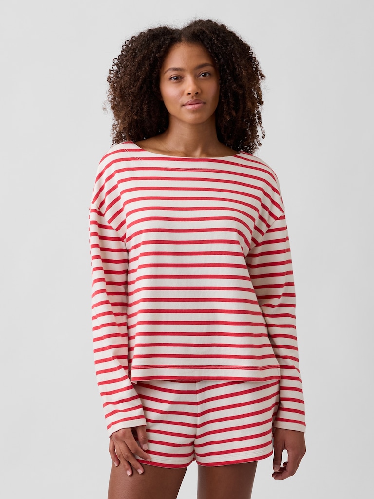 Stripe Boatneck Top