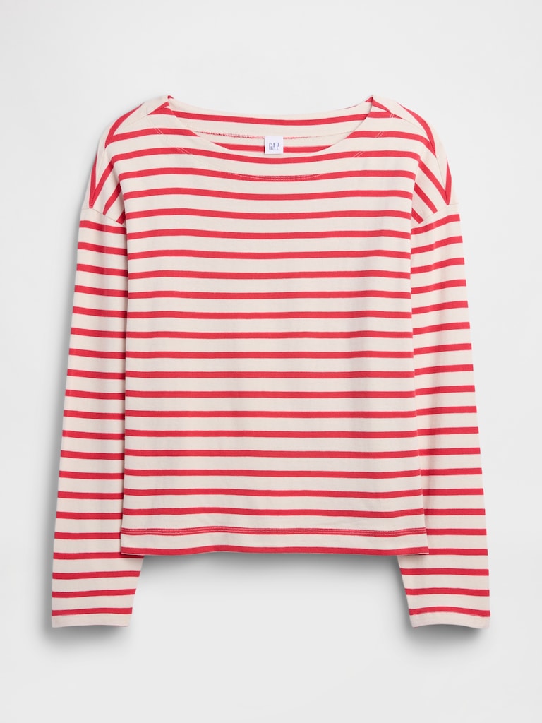 Stripe Boatneck Top