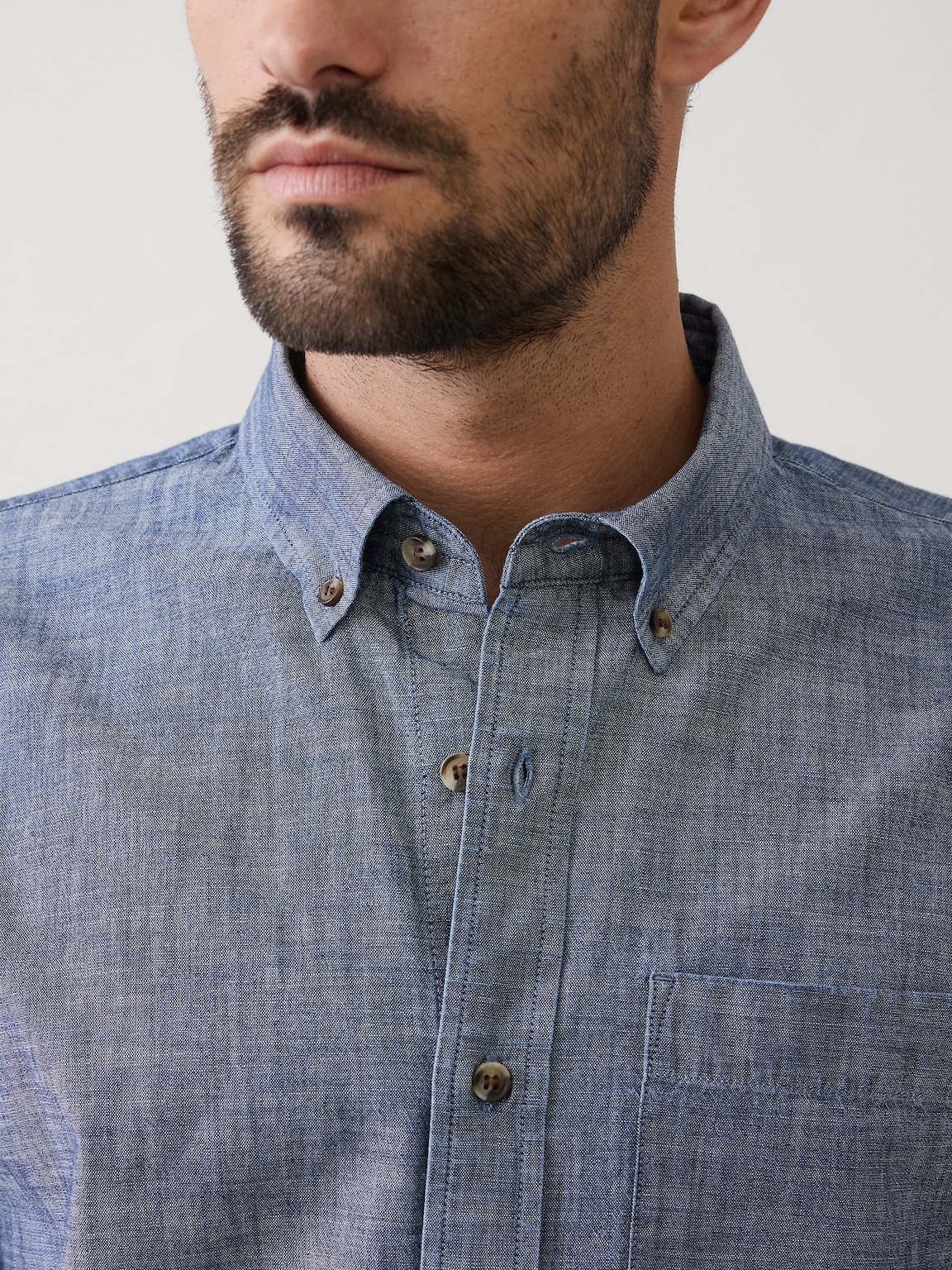 Standard-Fit Softwash Chambray Shirt