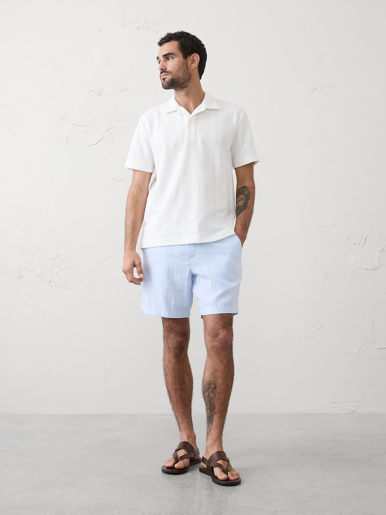 Slim-Fit 7" Linen-Blend Short