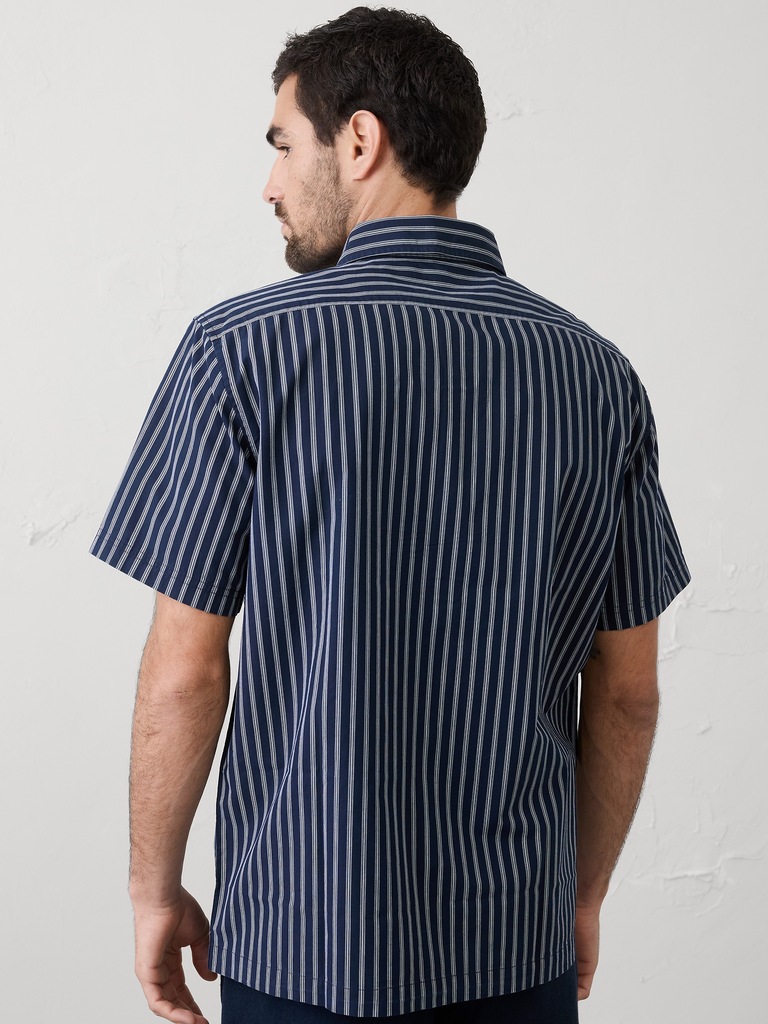 Relaxed-Fit Striped Poplin Shirt