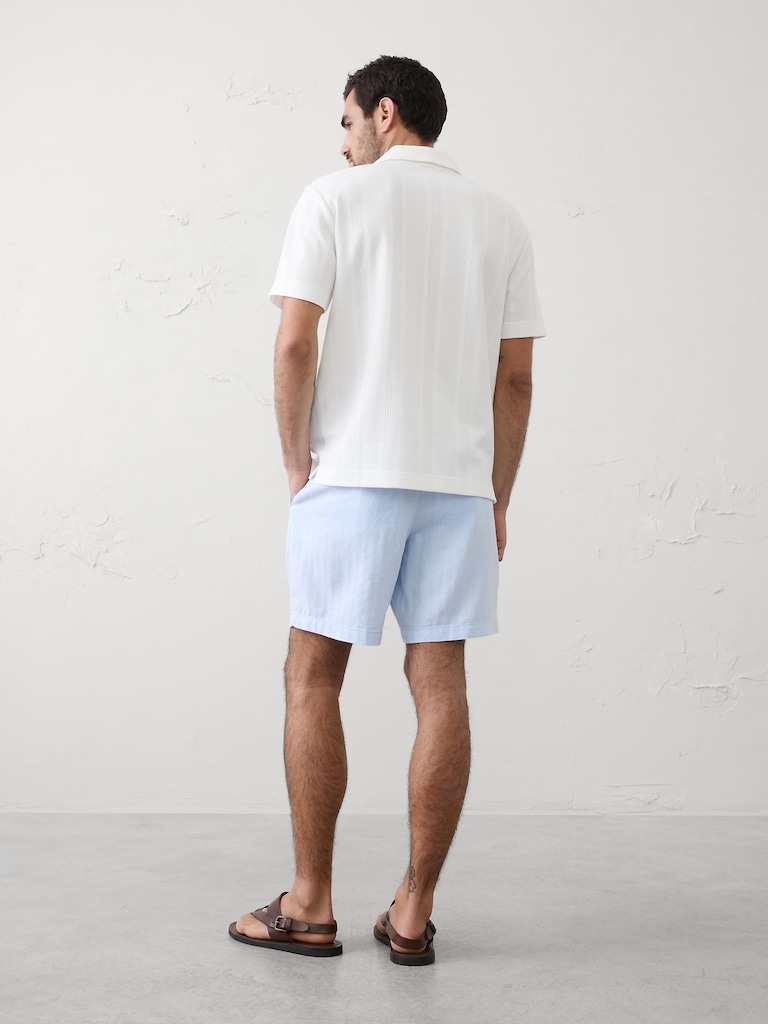 Slim-Fit 7" Linen-Blend Short