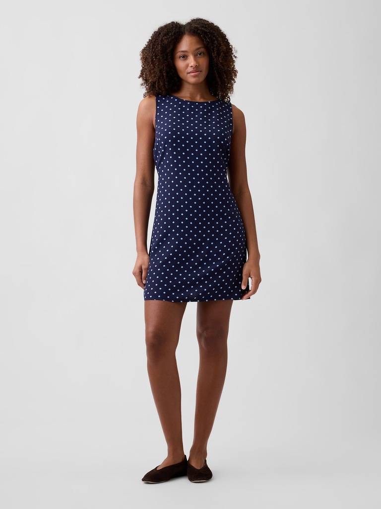 Print Sleeveless Mini Dress