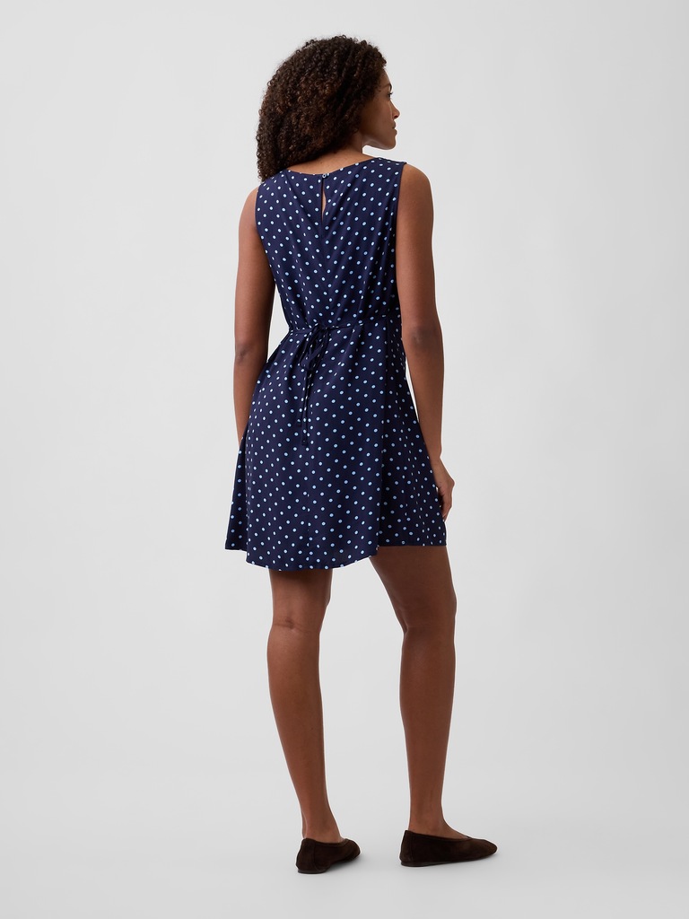 Print Sleeveless Mini Dress