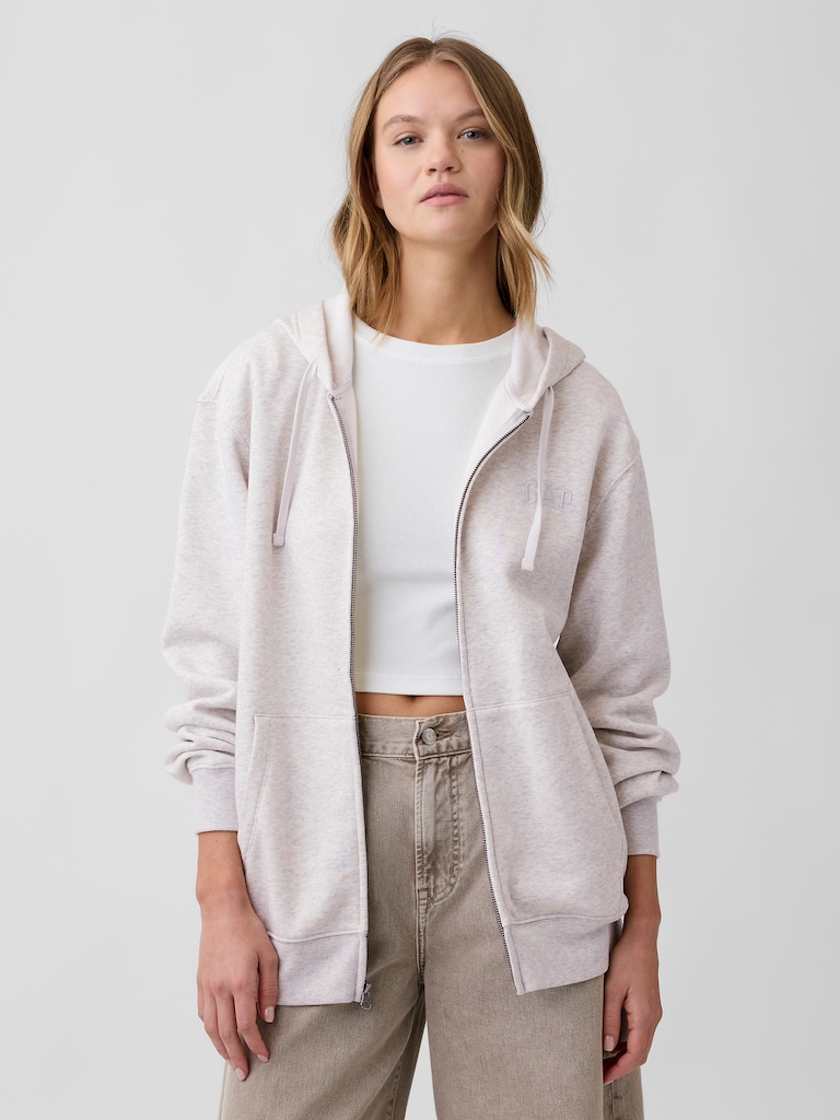 Adult Relaxed Gap Logo Zip Hoodie