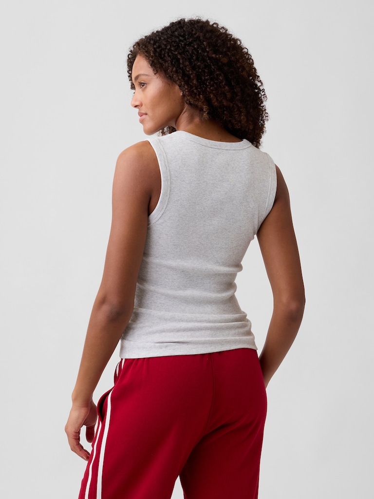 Ribbed Scoopneck Tank Top