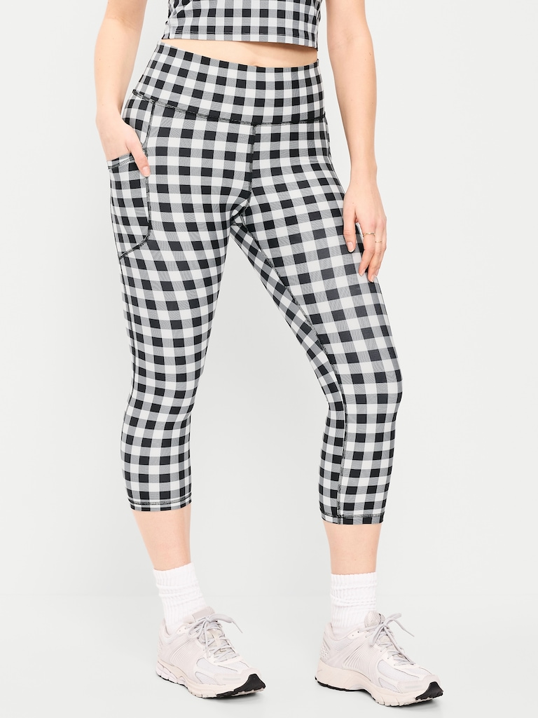 High-Waisted PowerSoft Crop Pocket Leggings