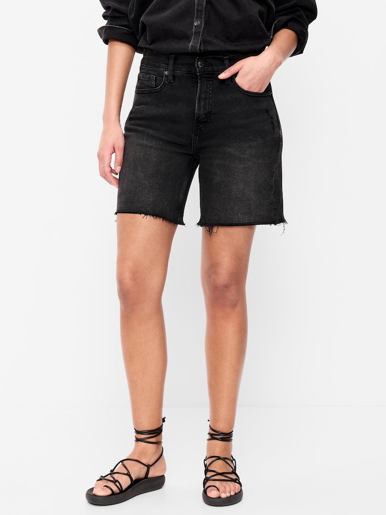 High-Waisted OG Jean Cut-Off Shorts -- 7-inch inseam