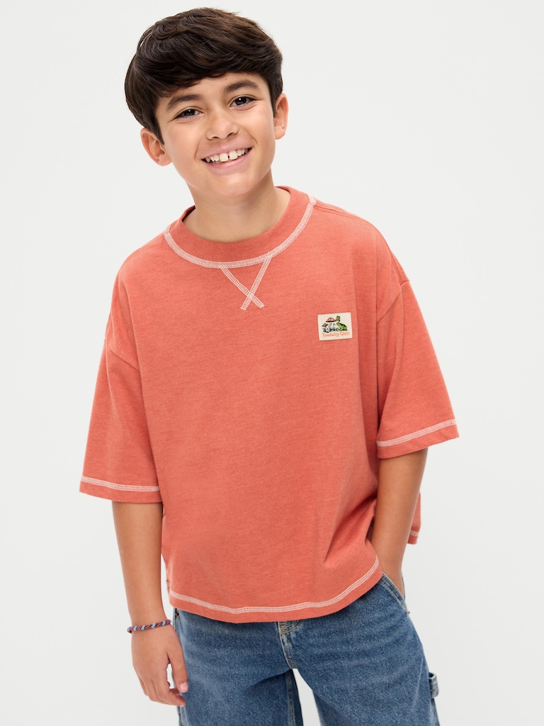 Oversized Boxy Short-Sleeve T-Shirt for Boys