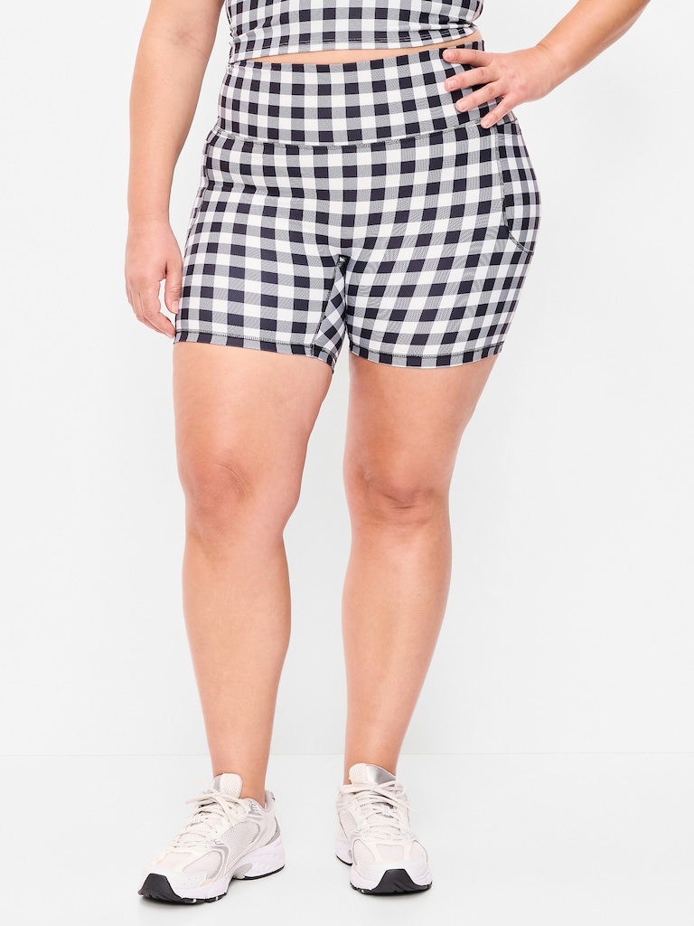 Extra-High Waisted PowerSoft Boundless Pocket Biker Shorts-- 6-inch inseam - No Front Seam