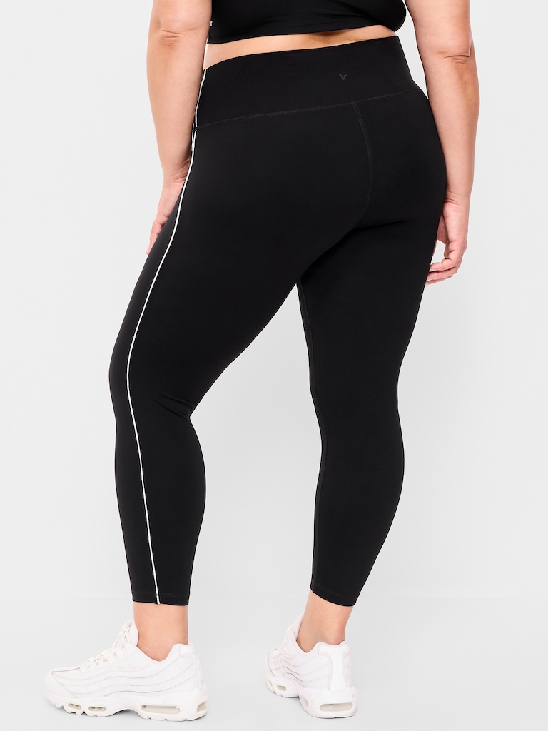 High-Waisted StudioSmooth 7/8 Side-Striped Leggings