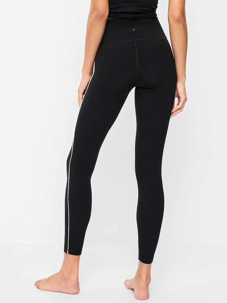 High-Waisted StudioSmooth 7/8 Side-Striped Leggings