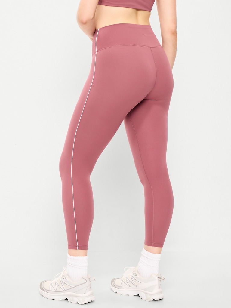 High-Waisted StudioSmooth 7/8 Side-Striped Leggings