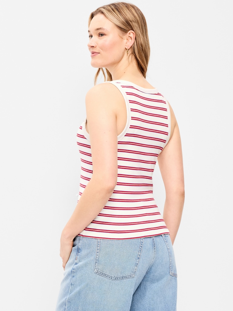 Lace-Up Tank Top