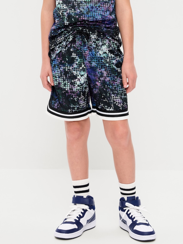 Knee Length Mesh Basketball Shorts for Boys