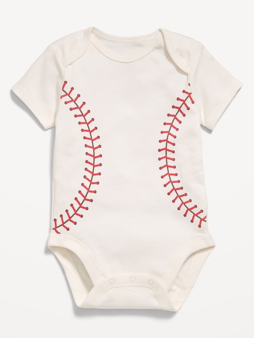 Short Short-Sleeve Unisex Graphic Bodysuit for Baby on clearance at Old Navy — 50% off